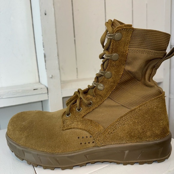 McRae Military Combat Ultra Light  Steel Toe High Ankle Boots Men’s size 9 Tan - Picture 5 of 11